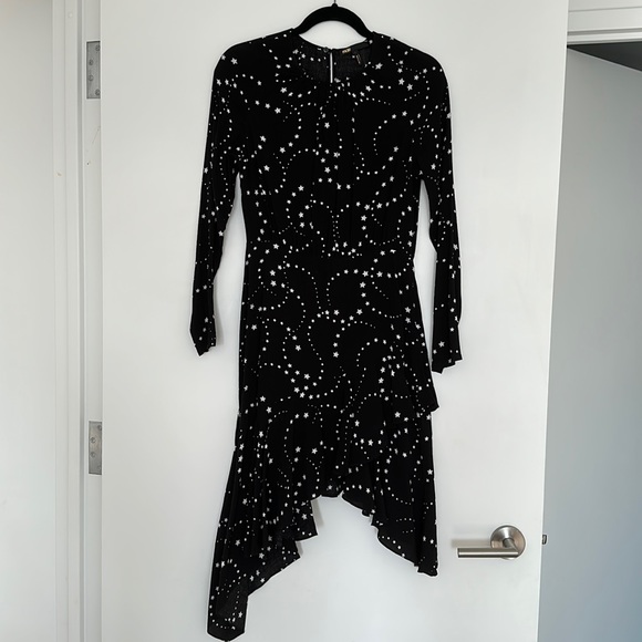 MAJE Ruffled Viscose Dress - Picture 1 of 6